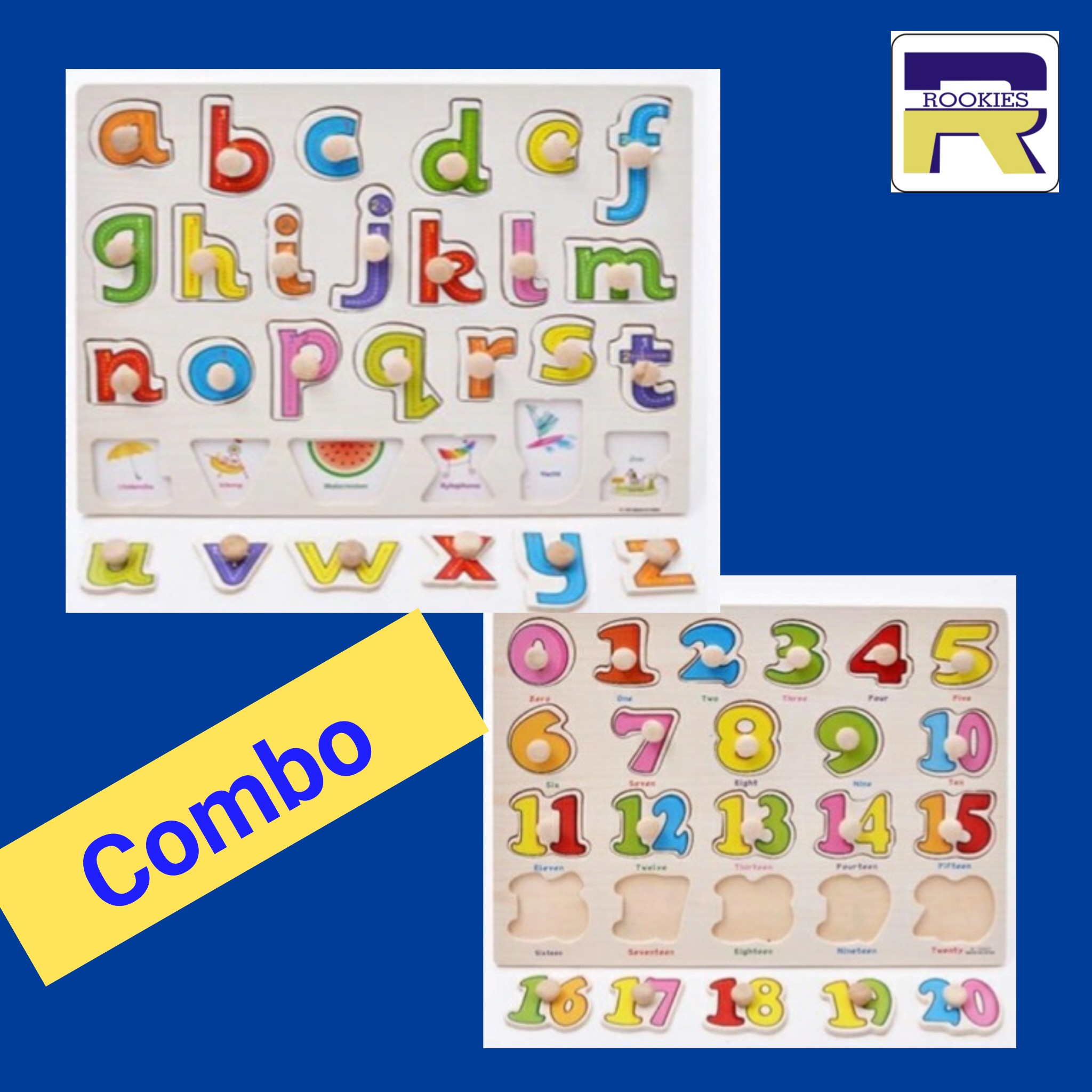2 Piece Set Beginners Alphabet/Numbers Puzzle